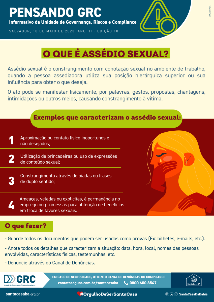 O Que é Assédio Sexual Santa Casa Da Bahia
